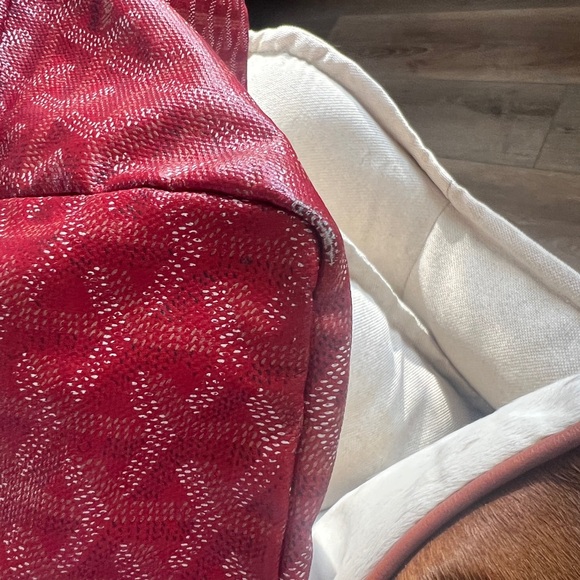Goyard Large Tote Red Designer Tote Bag - Picture 9 of 16